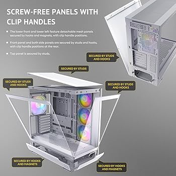 Amazon.com: Antec C7 ARGB White, RTX 40 GPU Support, 4 x